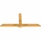 Ekena Millwork Eugene Rough Sawn Timber Gable Bracket, Western Red Cedar, 60"W x 27"H x 2"D x 4"F, 11/12 Pitch GBW060X27X0204EUG00RWR - alternate 5
